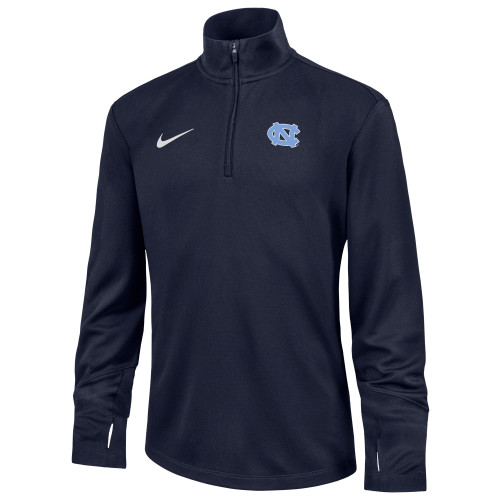 Nike Youth Left Chest Interlock NC 1/4 Zip - Navy