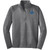 Gray 1/4 zip fleece with embroidered NC left chest.