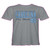 This is a YOUTH Oxford gray tee with multilevel design.  It starts with small lettering - University of North Carolina then big block CAROLINA over a hand written script Tar Heels and finally an interlock NC.  All of it already cracked and faded to look like an old favorite.  Most heathered gray tees are 90% cotton and 10% polyester.