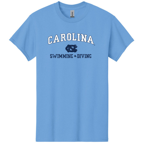 Carolina Faded Sport Tee Shirt - Swimming & Diving