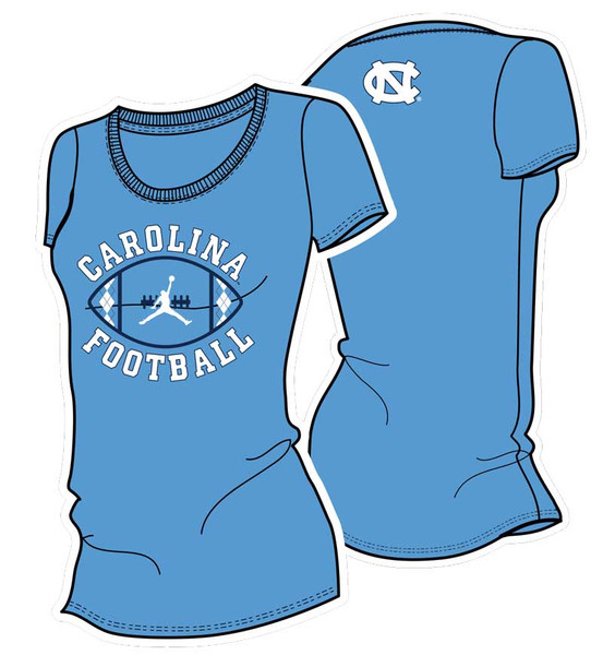 WOMEN'S Nike Jordan Football Activation Tee - Carolina Blue