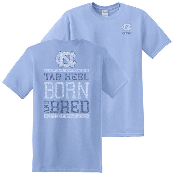 Faded Tar Heel Born and Bred Tee - Carolina Blue