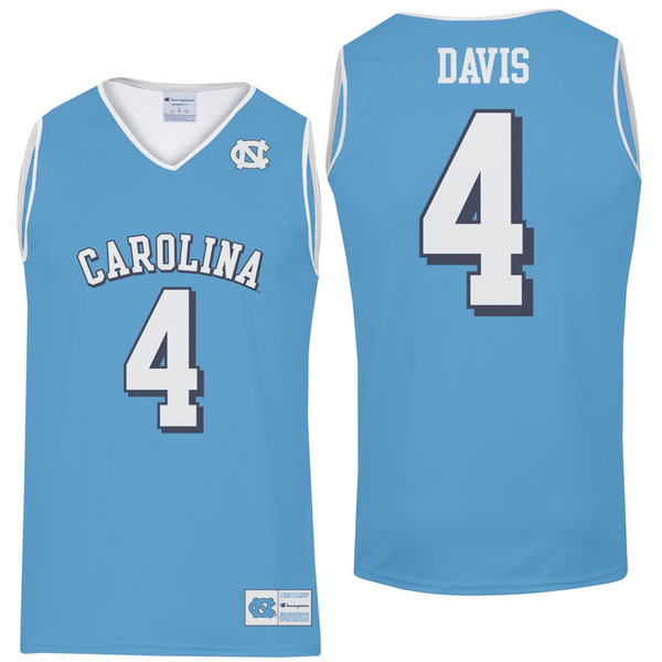 Champion Carolina Basketball Replica Jersey - Blue #4 DAVIS