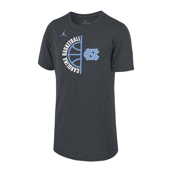 Nike YOUTH Carolina Legend Half Basketball Tee - Charcoal Heather