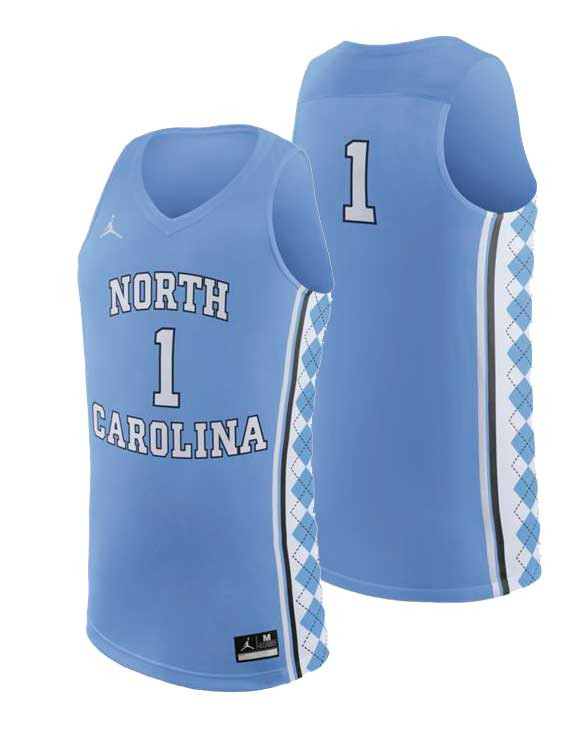 2016 Nike REPLICA Basketball Jersey Carolina Blue 1