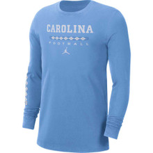 Men's Nike White/Carolina Blue North Carolina Tar Heels Baseball  Performance Raglan 3/4-Sleeve T