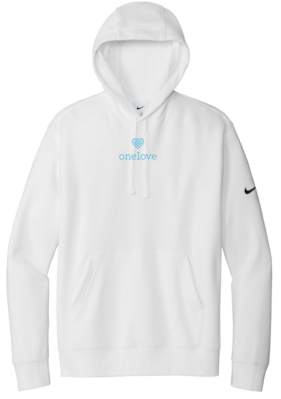 nike club fleece pullover hoodie white