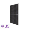 Right turn 3/4 view of URE Peach 390W Panels with URE and Logo in bottom left corner