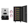 EG4 12000XP inverter and a full EG4 6 slot Battery rack with LifePower4 V2 Batteries. Two cables between them