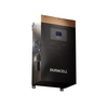 Duracell Power Center 15kW hybrid inverter, angled front view with orange top and black body.