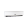 EG4 Hybrid Mini-Split indoor unit shown at an angled view, featuring a sleek white exterior and centered EG4 logo on the front panel.
