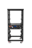 Front view of WireNTech 6 Slot Battery Rack
