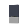 LG Energy Solution wall-mounted solar inverter with dark gray upper housing and light gray lower panel, front view.