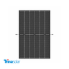 Trina Solar black photovoltaic solar panel shown front view on white background.