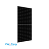 Front tilted vie3w of black CW solar panel 