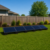 5 panels and PowerRacks installed in a backyard