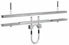 Tamarack UNI-PGRM-MID galvanized steel mid clamp for securing adjacent solar panels on pole mount systems.