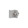 End Clamp for Mini Rail on its side 40mm silver shown on side