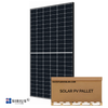 Sirius PV Pallet of 360W solar panel front-facing and tilted to the left