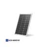 ECO-WORTHY 100W 12V bifacial solar panel with silver frame and monocrystalline solar cells.
