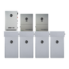 EG4 GridBOSS and 2 FlexBOSS21 above four 280Ah All Weather WallMount batteries with conduit boxes