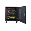 EG4 3 Slot enclosed battery rack with door open and LifePower4 V2 Batteries Installed - Front Face View
