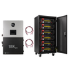 EG4 18kPV next to a full 6 slot battery cabinet with LifePower4 V2 Batteries