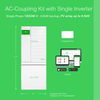 Schneider AC Coupling with Single Inverter System - 6800W 120/240v Output | 8500W PV Input with EG4 PowerPro WallMount Battery | Universal Power Supply System Bundle