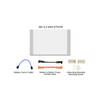 Front view of BigBattery 48V ETHOS battery module with communication and parallel cable