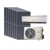EG4 Hybrid Solar Mini-Split  Kit | Energy Star Certified Air Conditioner Heat Pump AC/DC| 24000 BTU | SEER2 21| +  3150 Watts of Solar PV [KIT-E0012]