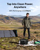 Anker SOLIX C800X Portable Power Station setup man in front of mountains