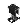SnapNrack snap-in wire retention clip in black for securing solar conductors inside rail channels.