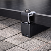 SnapNrack black mid clamp for Ultra Rail solar mounting systems.