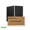 Front view Waaree panels pallet 