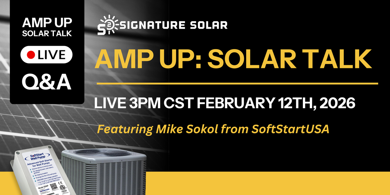 Amp Up Solar Talk live today February 12 at 3PM CST with SoftStartUSA
