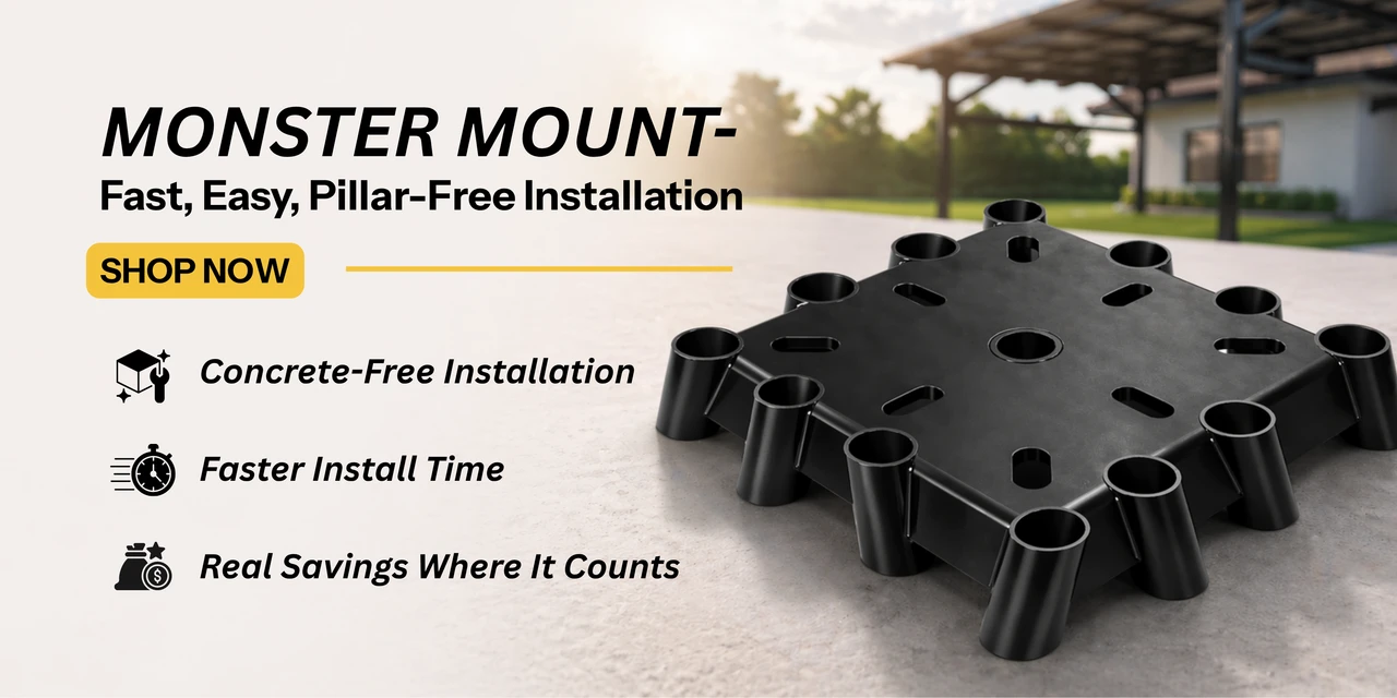 ChikoUSA Premier Solar Monster Mount the all-in-one foundation solution designed for ChikoUSA Premier Solar Carport. Shop now!