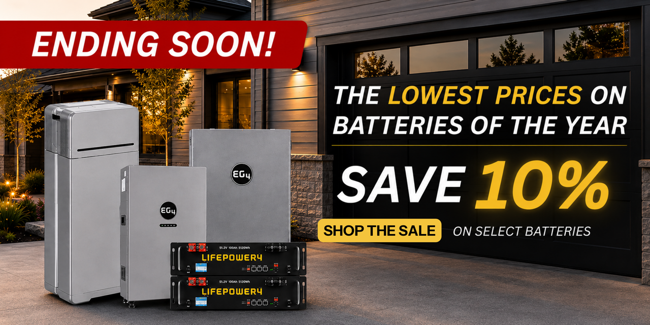 Battery blowout ending soon! Don't miss your chance to save 10% on select batteries. Shop the sale now!