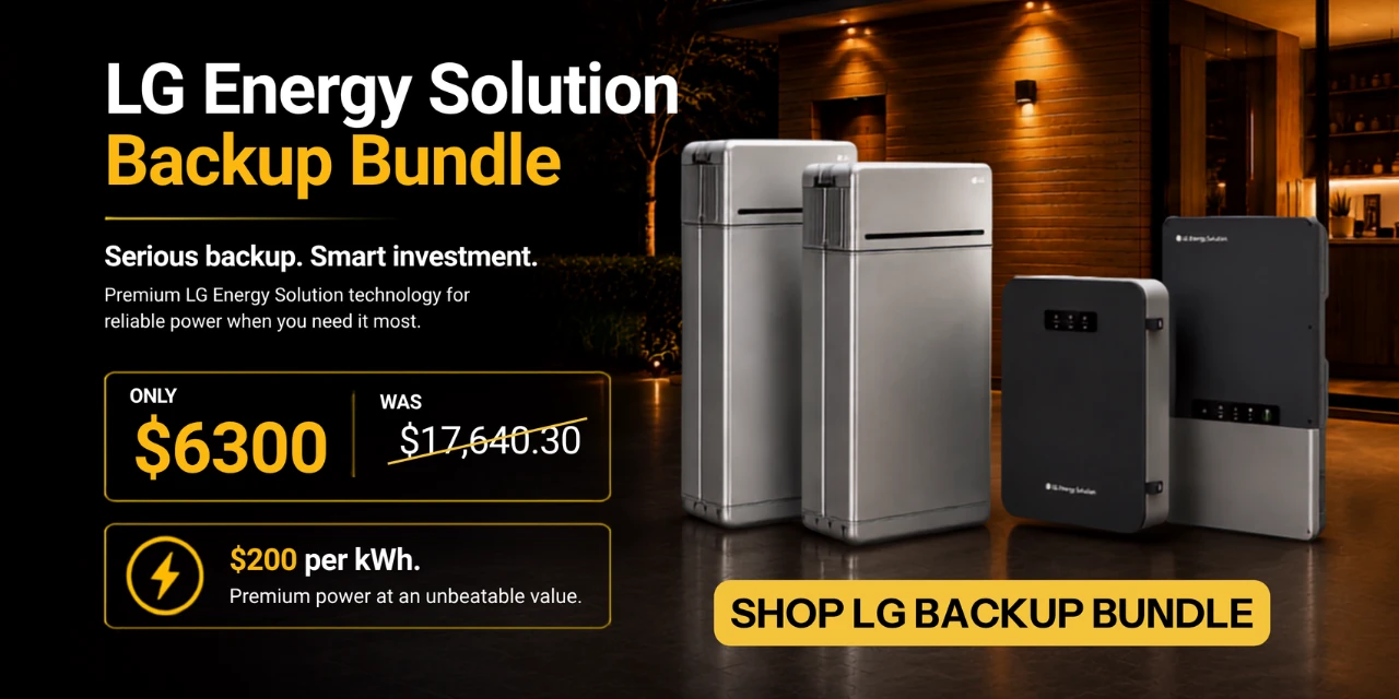 Take control of your home's energy with the complete LG Energy Solution Backup Bundle on sale for a limited time!