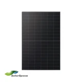Front view of SolarSpace high-efficiency black solar panel