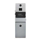 Front face view of EG4 12kPV with 280Ah All Weather WallMount Battery with All Weather Conduit Box
