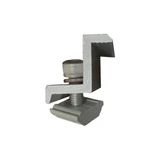30mm solar module end clamp shown in silver close up view