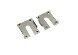 Top angle view of two Mini Rail Grounding Clips