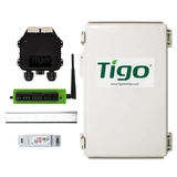 Tigo Cloud Connect Advanced - Data Logger Kit: TAP, Din Rail PS, Outdoor box and parts shown front view