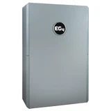 Angled front view of EG4 wall-mounted lithium battery system with sleek gray housing and EG4 logo.