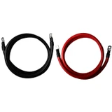 Pytes Busbar to Inverter Power Cable coiled up black and red wires