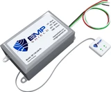 EMP Shield device with wiring harness and status indicator lights
