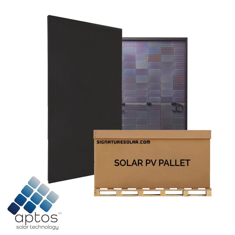 12.4kW Pallet Aptos 400W Bifacial Solar Panels (Black) Up to 500W