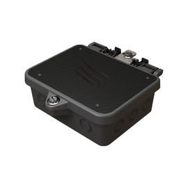 Pegasus Junction Box with locking lid and conduit ports for clean, weather-resistant solar wiring management.