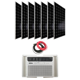EG4 12000 BTU Hybrid Solar Window Unit with PV Wire and Boviet Panels