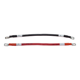 12in 6 AWG Battery to Busbar Cables | Black and Red